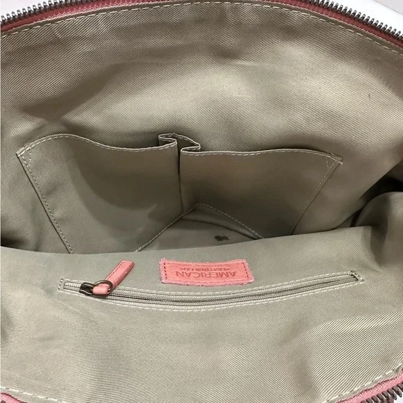 American Leather Co. Carrie Dome Satchel Handbag Purse “Desert Rose” Color - Picture 8 of 12